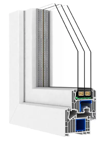 Fenêtre DPQ-82 Roanne - PVC - fenetre à haute isolation thermique