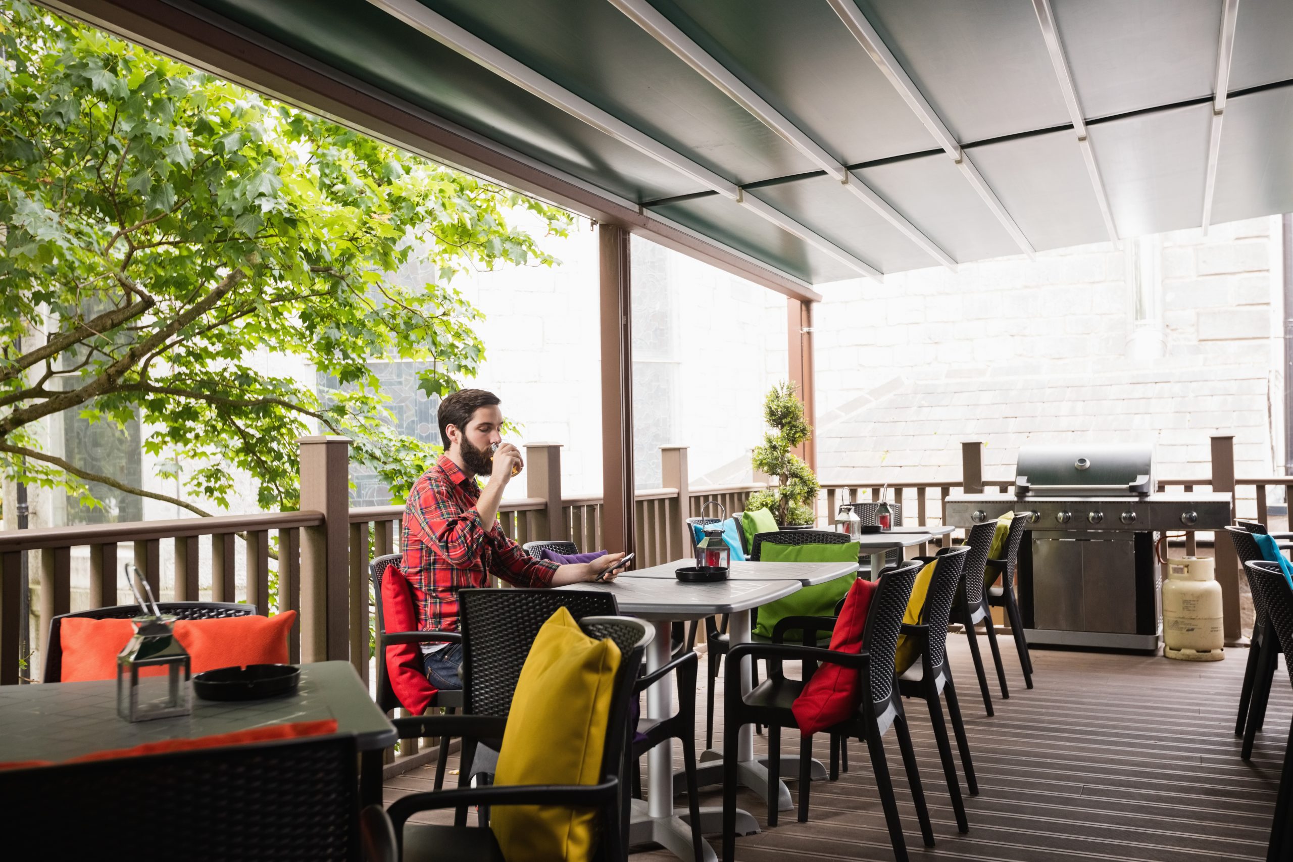 pergola restaurant - pergola bioclimatique restaurant - pergola terrasse restaurant